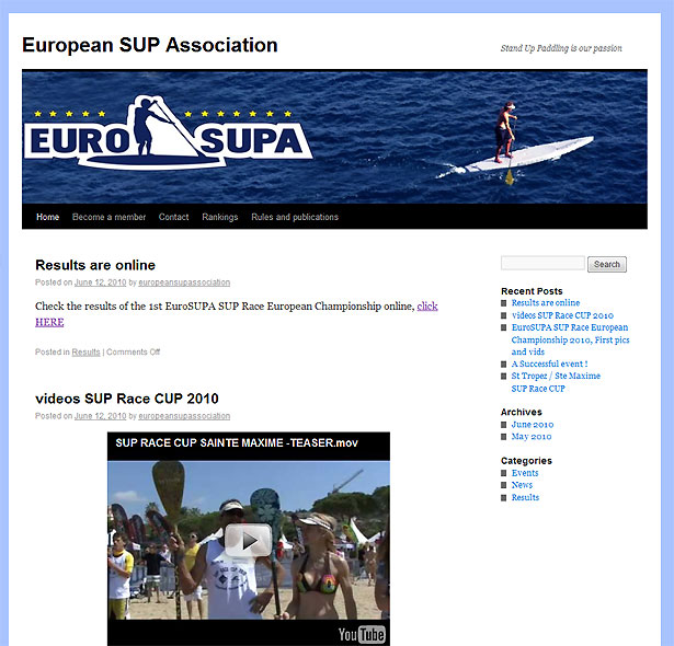 EuroSUPA, le site web